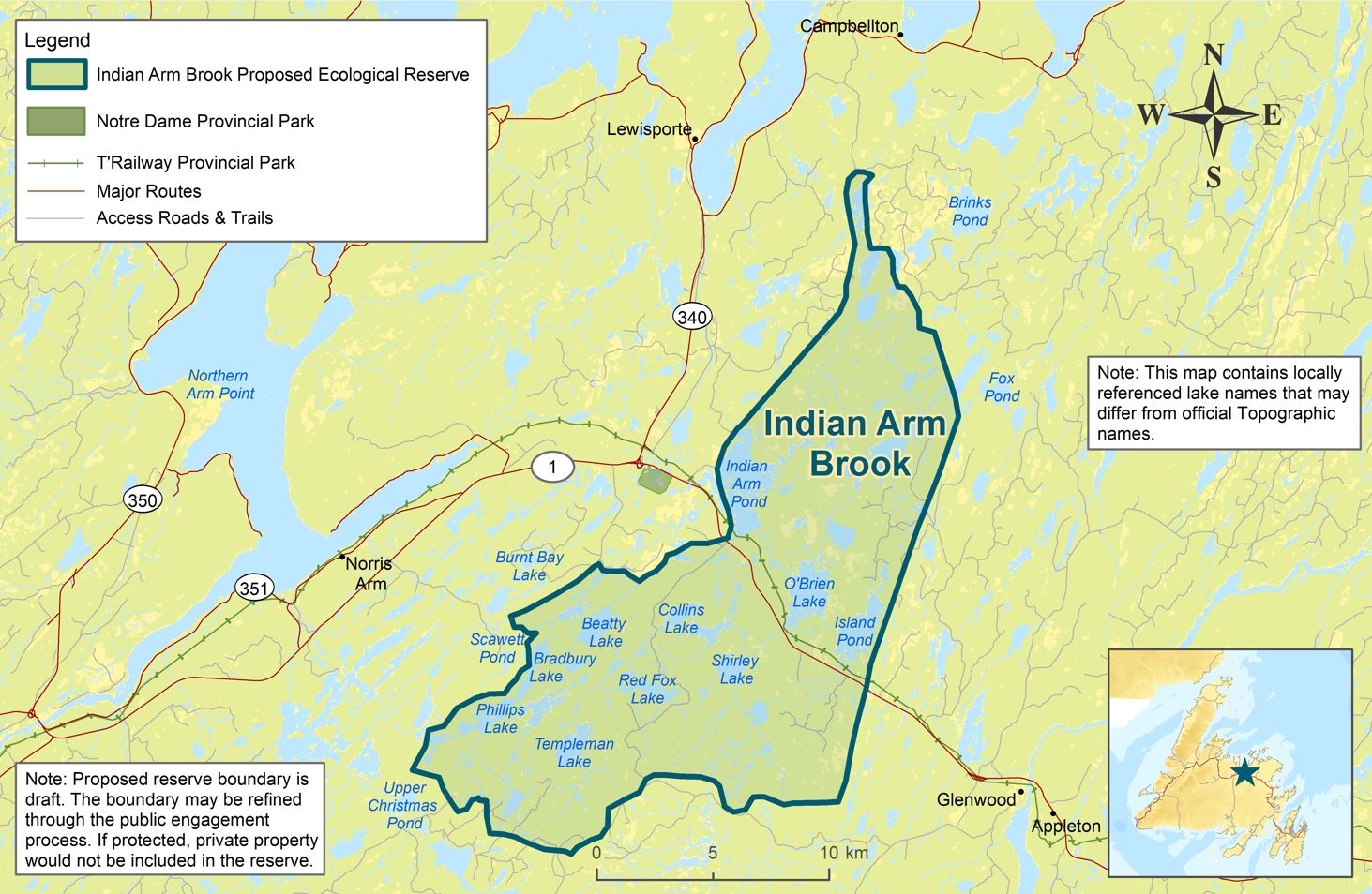 Indian Arm Brook map